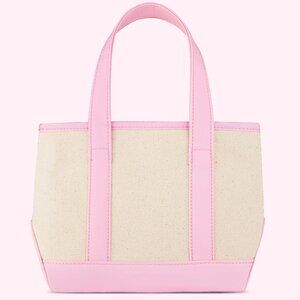 Stoney Clover Lane Canvas Mini Shopper Tote Bag - Canvas / Pink